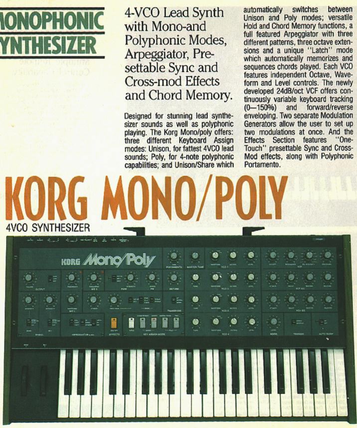 Synthmuseum Korg Mono Poly